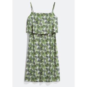 Margaret M Women's Cami Palm Frond Print Overlay Dress Sz XL